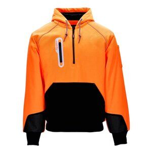 NEW! RefrigiWear Men's PolarForce Hoodie Sweatshirt - 3 Layer Ultra Quilted Warm